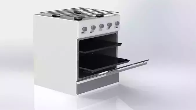 Cooker oven with two drawers