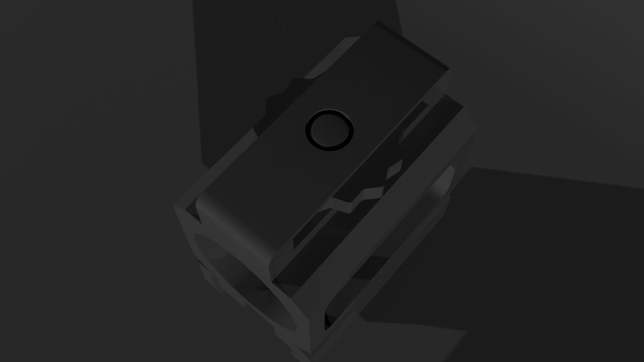 Flashlight Gun Rail Mount 3D model_2