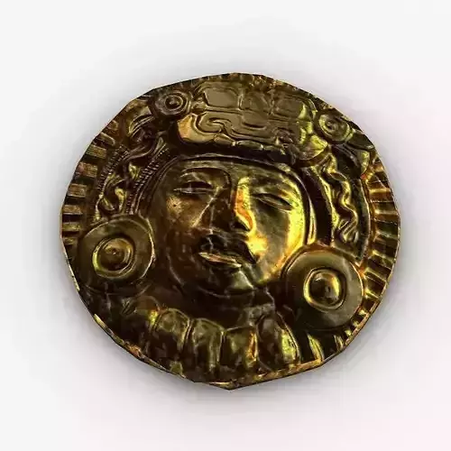 Ancient gold Low-poly 3D model