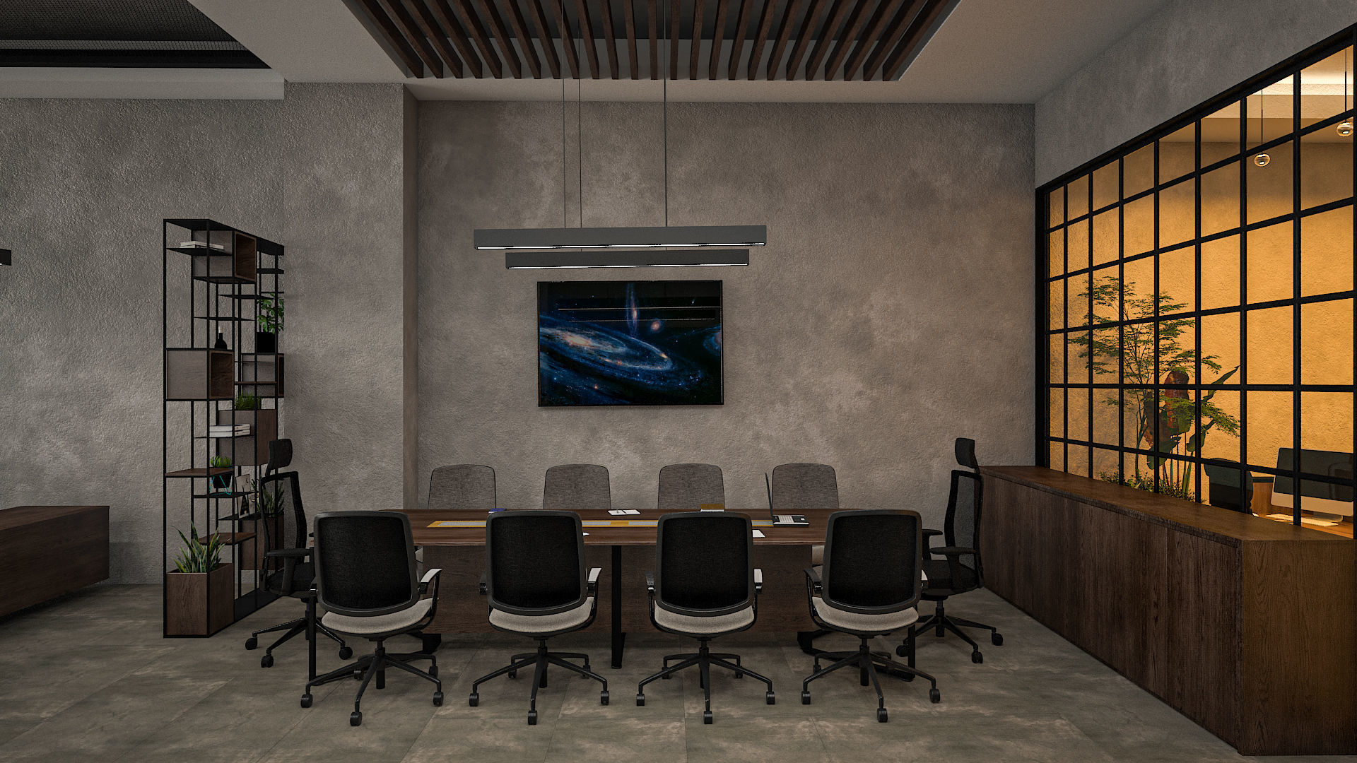 Modern Office Design 3D model_6