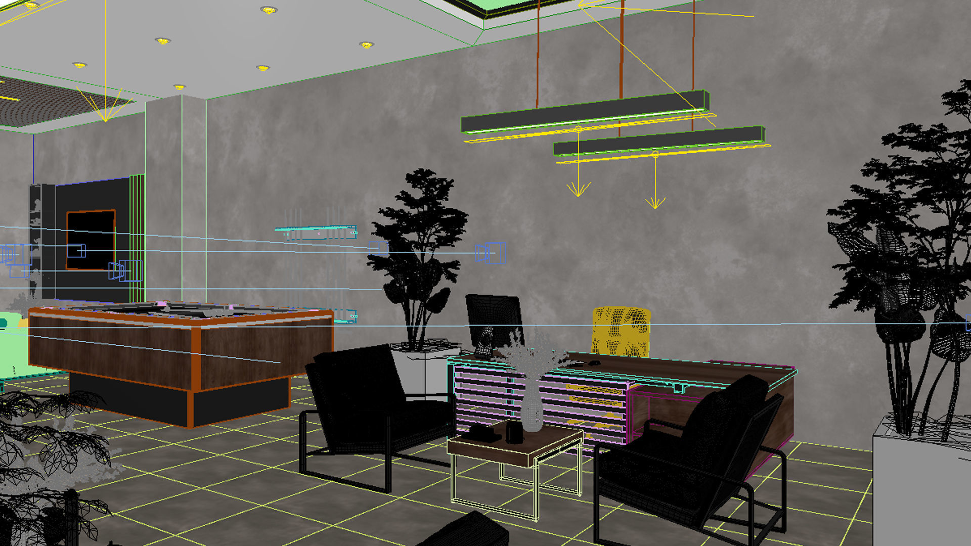 Modern Office Design 3D model_15