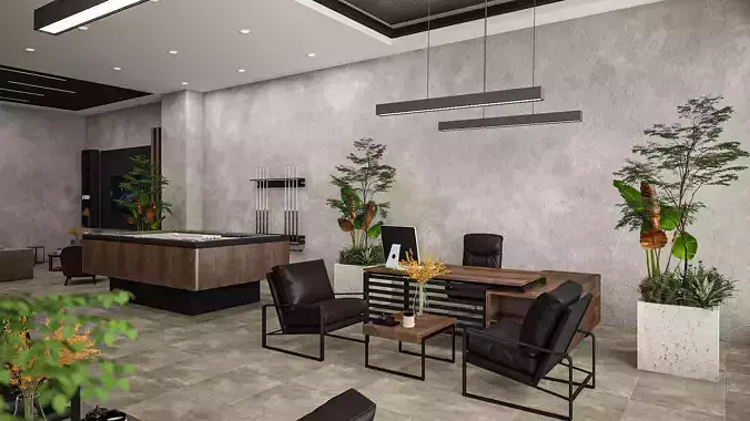Modern Office Design 3D model