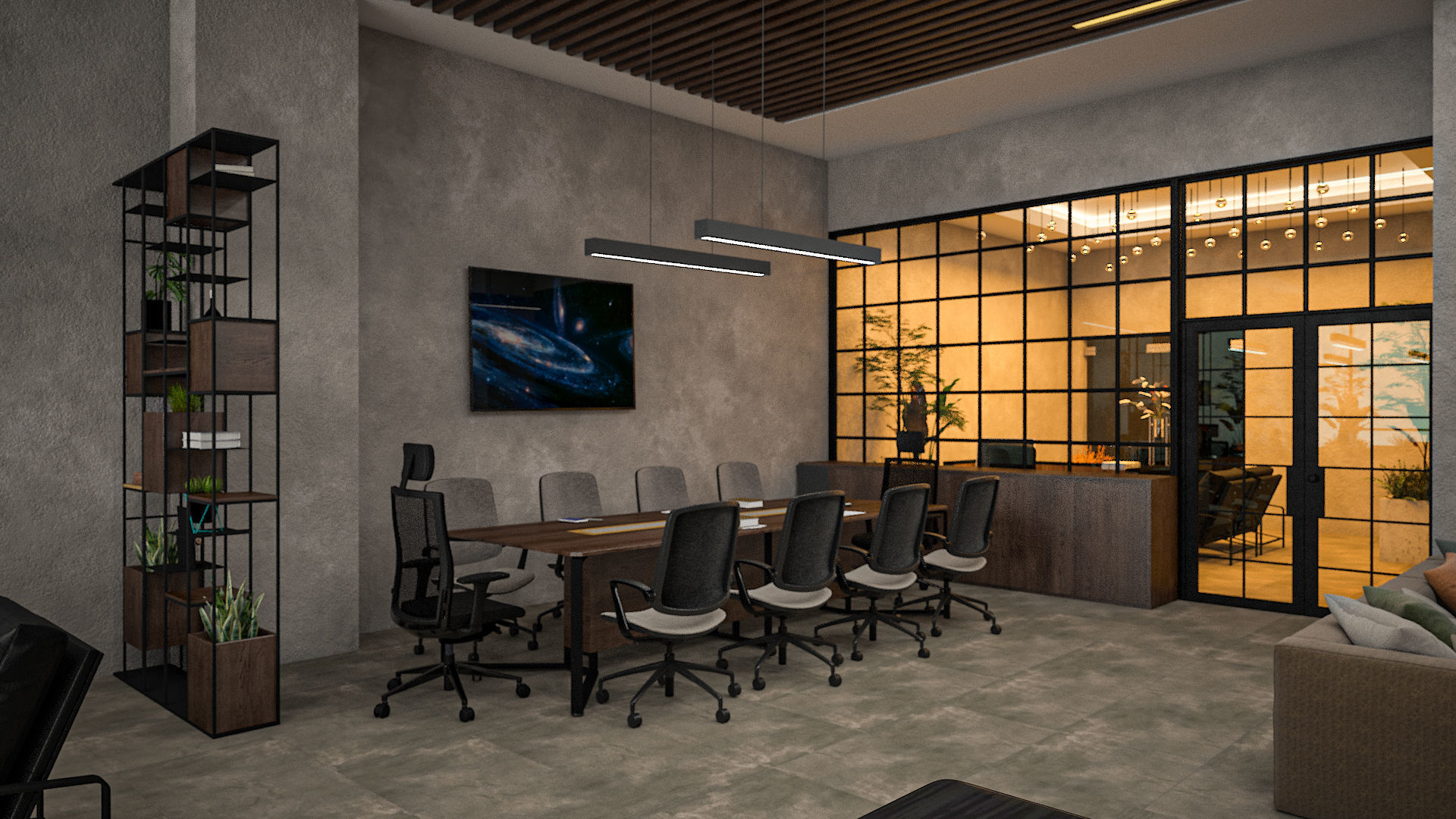Modern Office Design 3D model_2