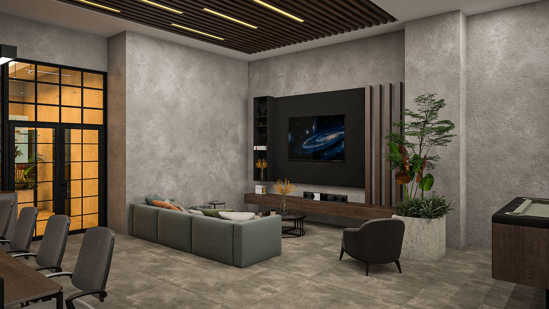 Modern Office Design 3D model_3