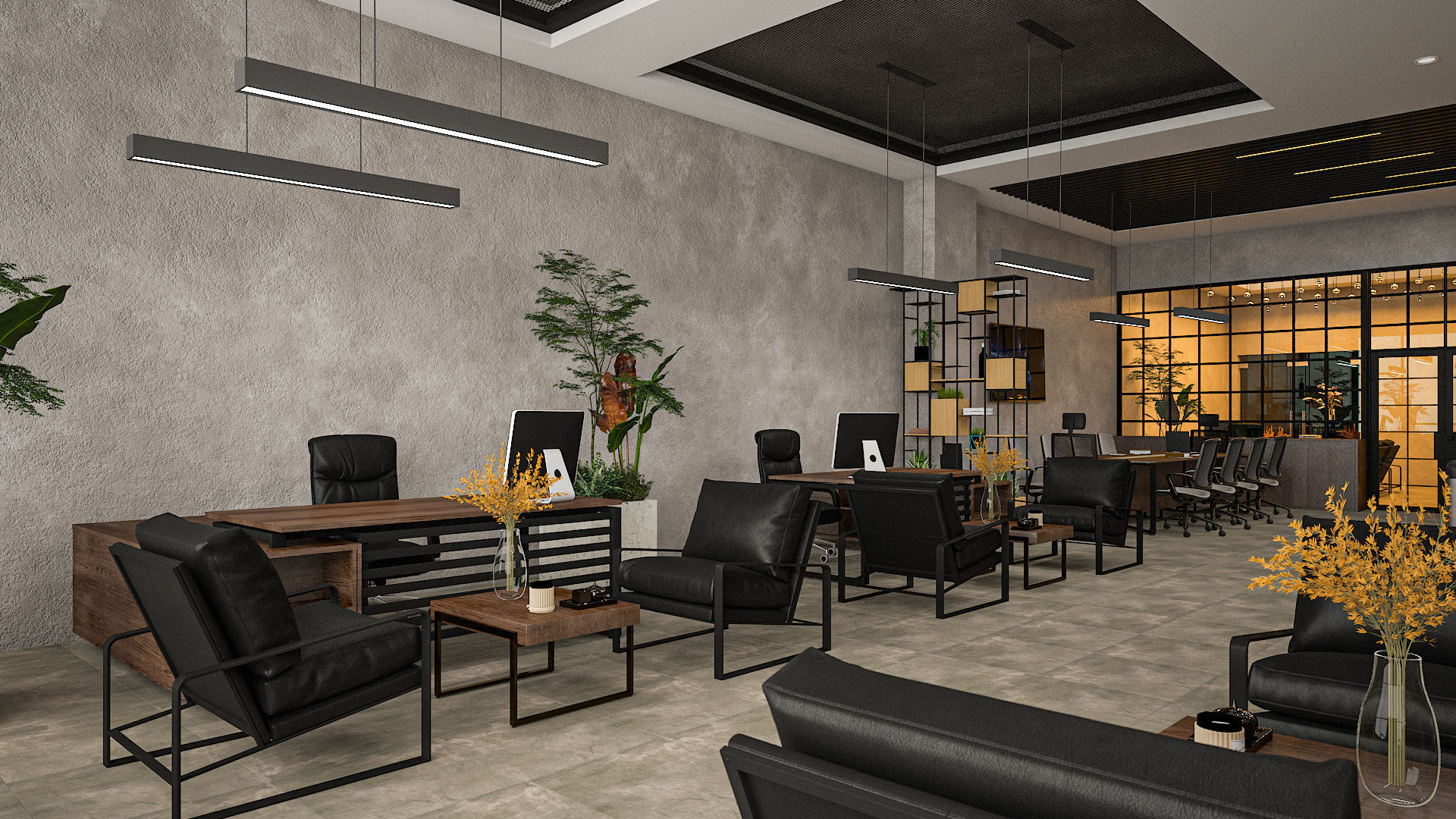 Modern Office Design 3D model_1