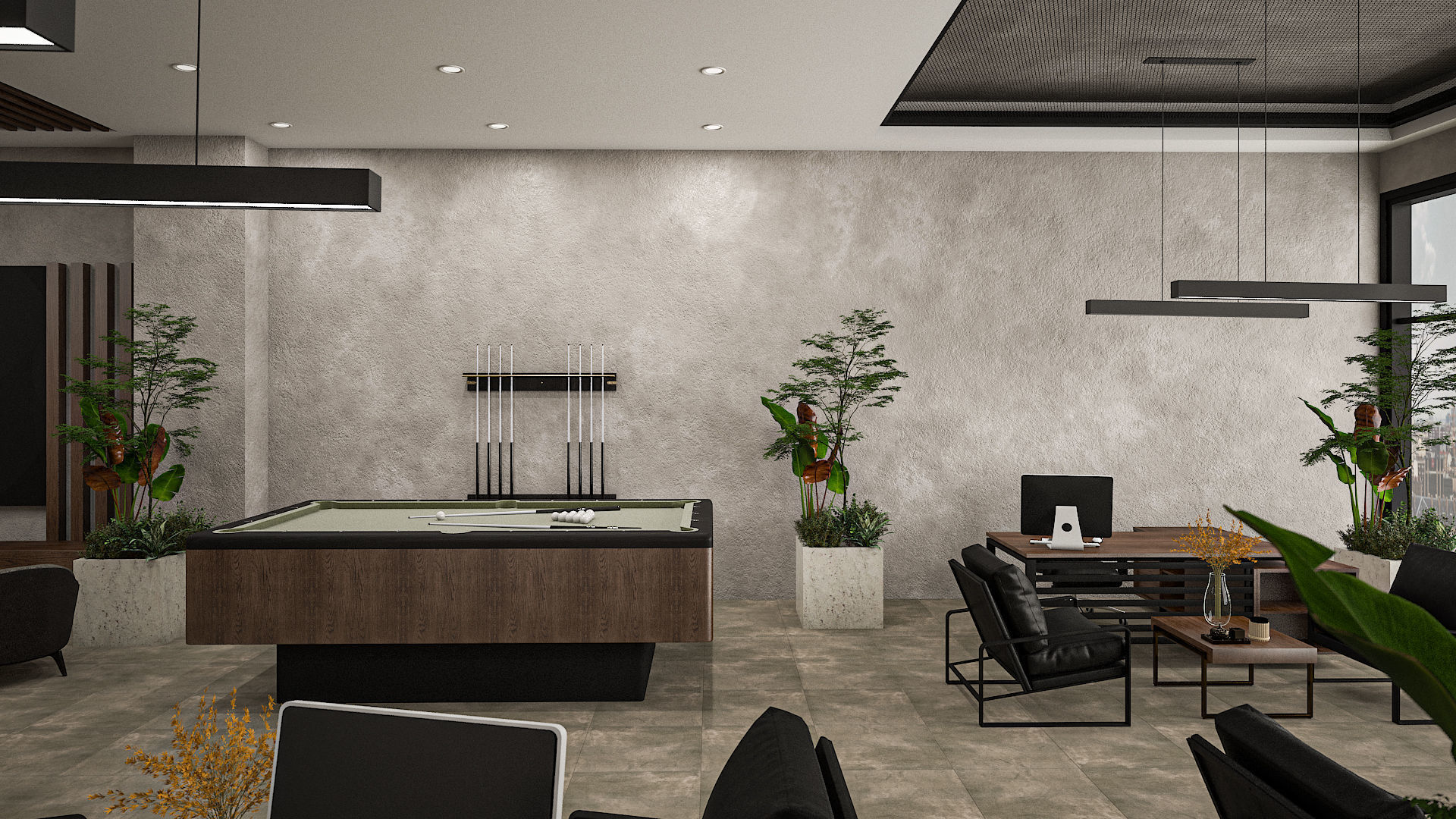 Modern Office Design 3D model_4