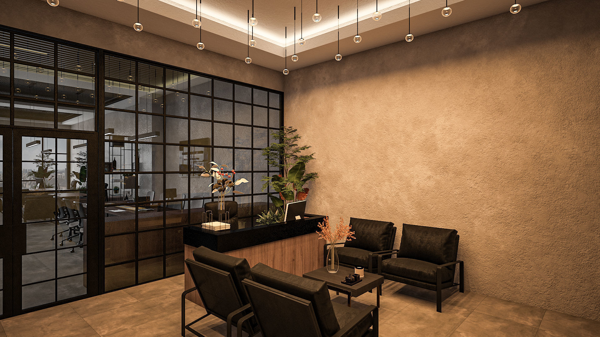 Modern Office Design 3D model_7