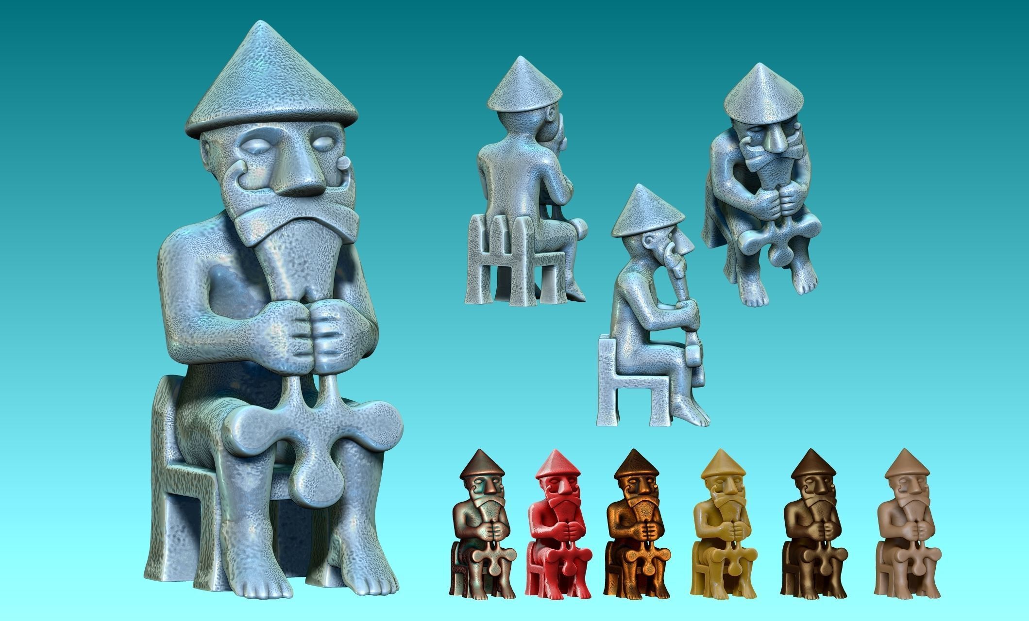 Eyrarland Thor Statue X Century CNC 3D print model_12