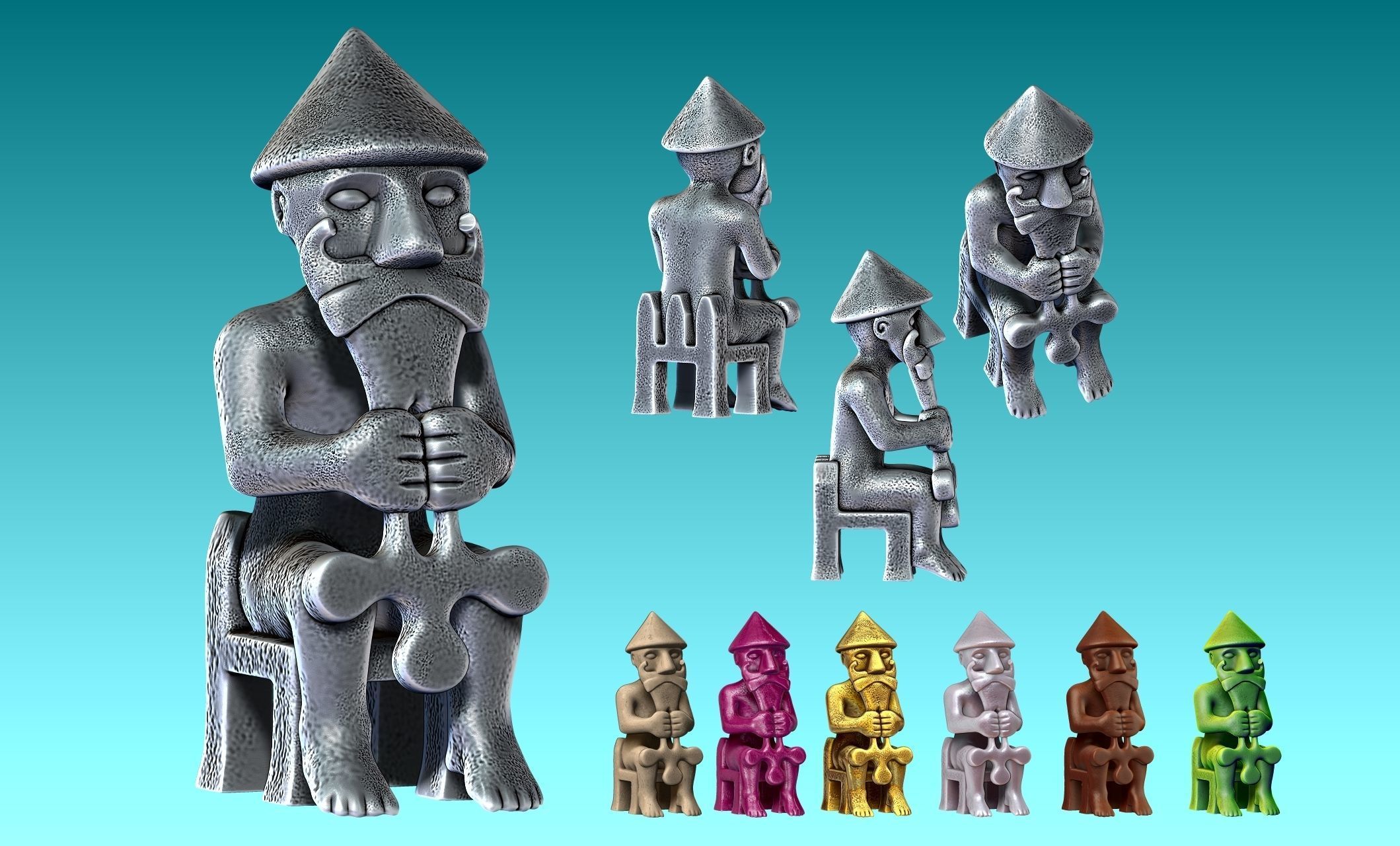 Eyrarland Thor Statue X Century CNC 3D print model_2
