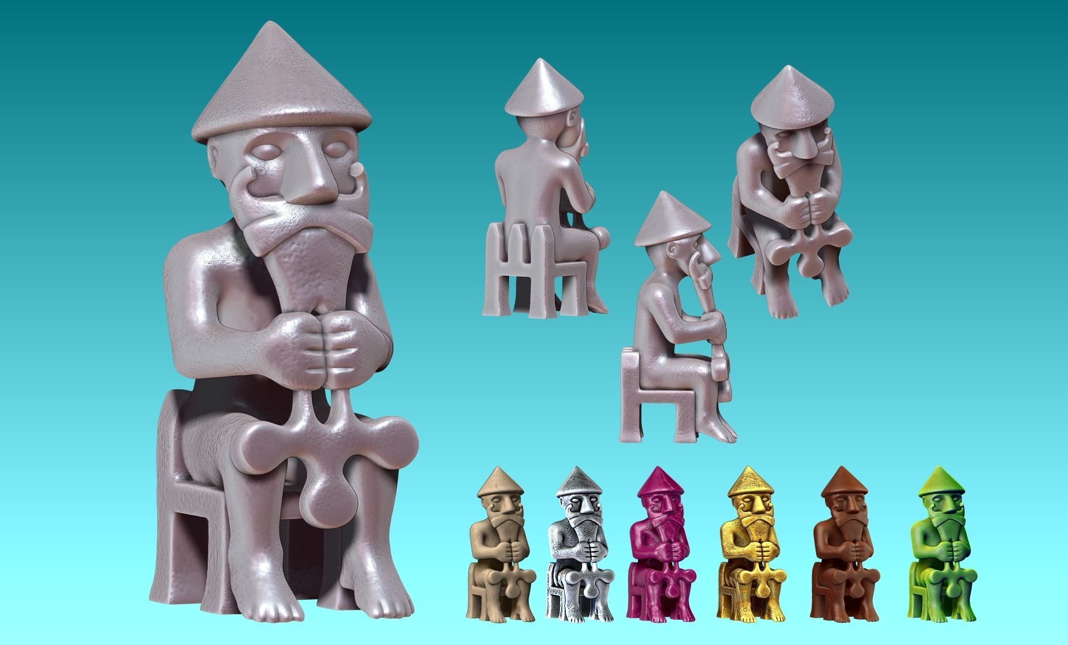 Eyrarland Thor Statue X Century CNC 3D print model_9