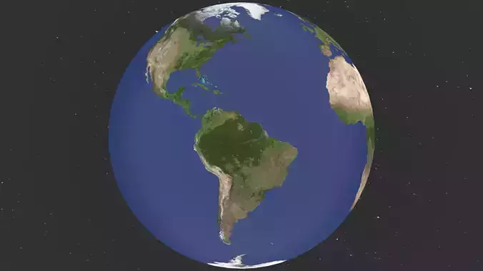 3D 8K Earth - No Clouds
