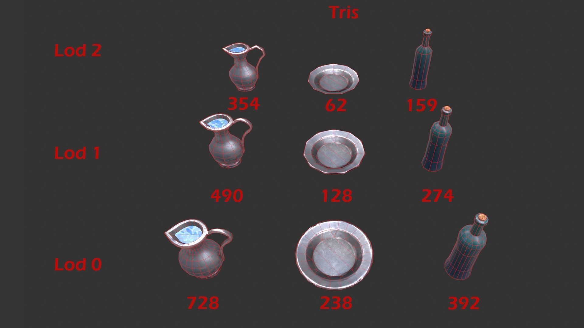 Stylaized Dishes  Low-poly 3D model_10