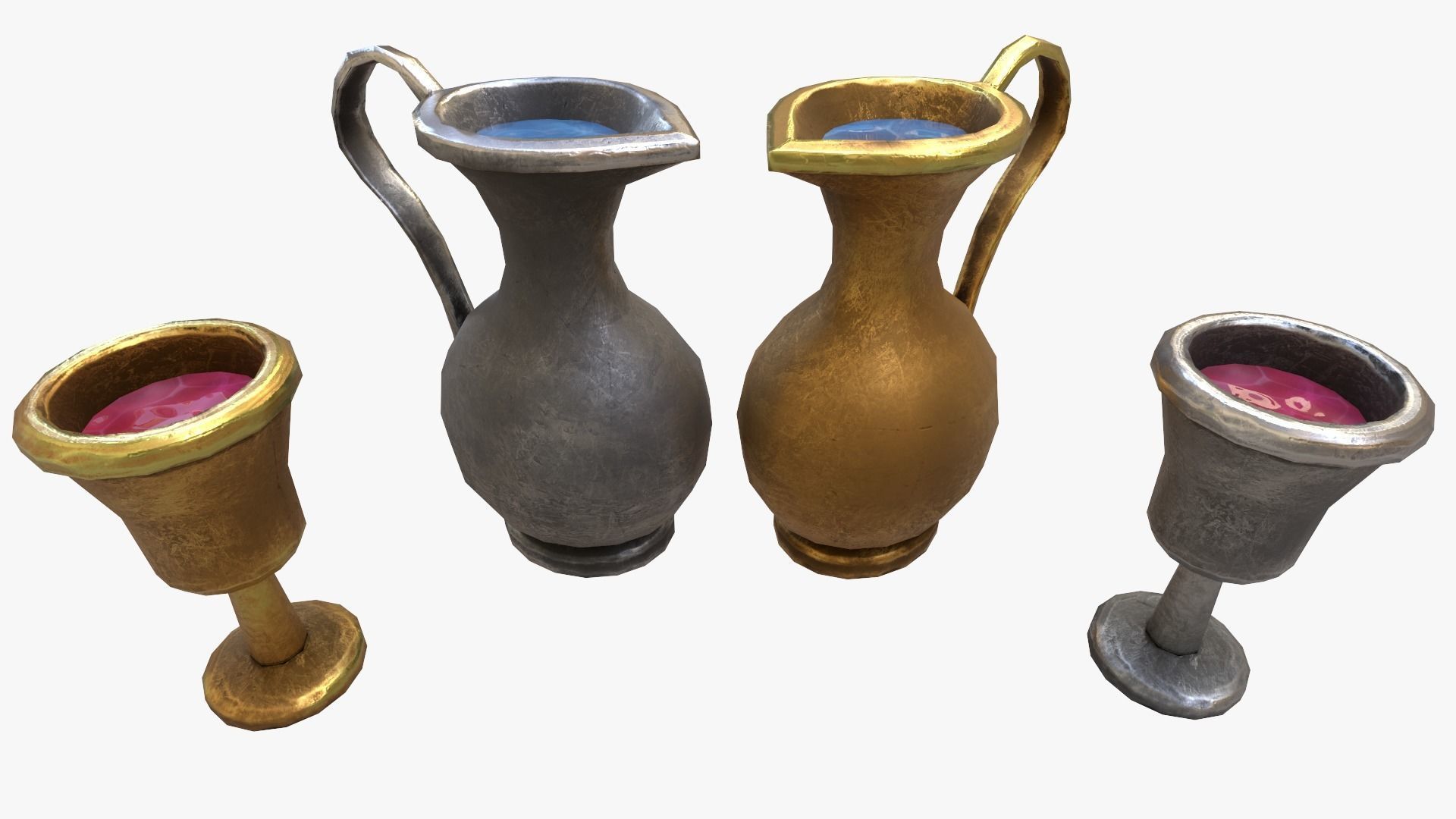 Stylaized Dishes  Low-poly 3D model_7