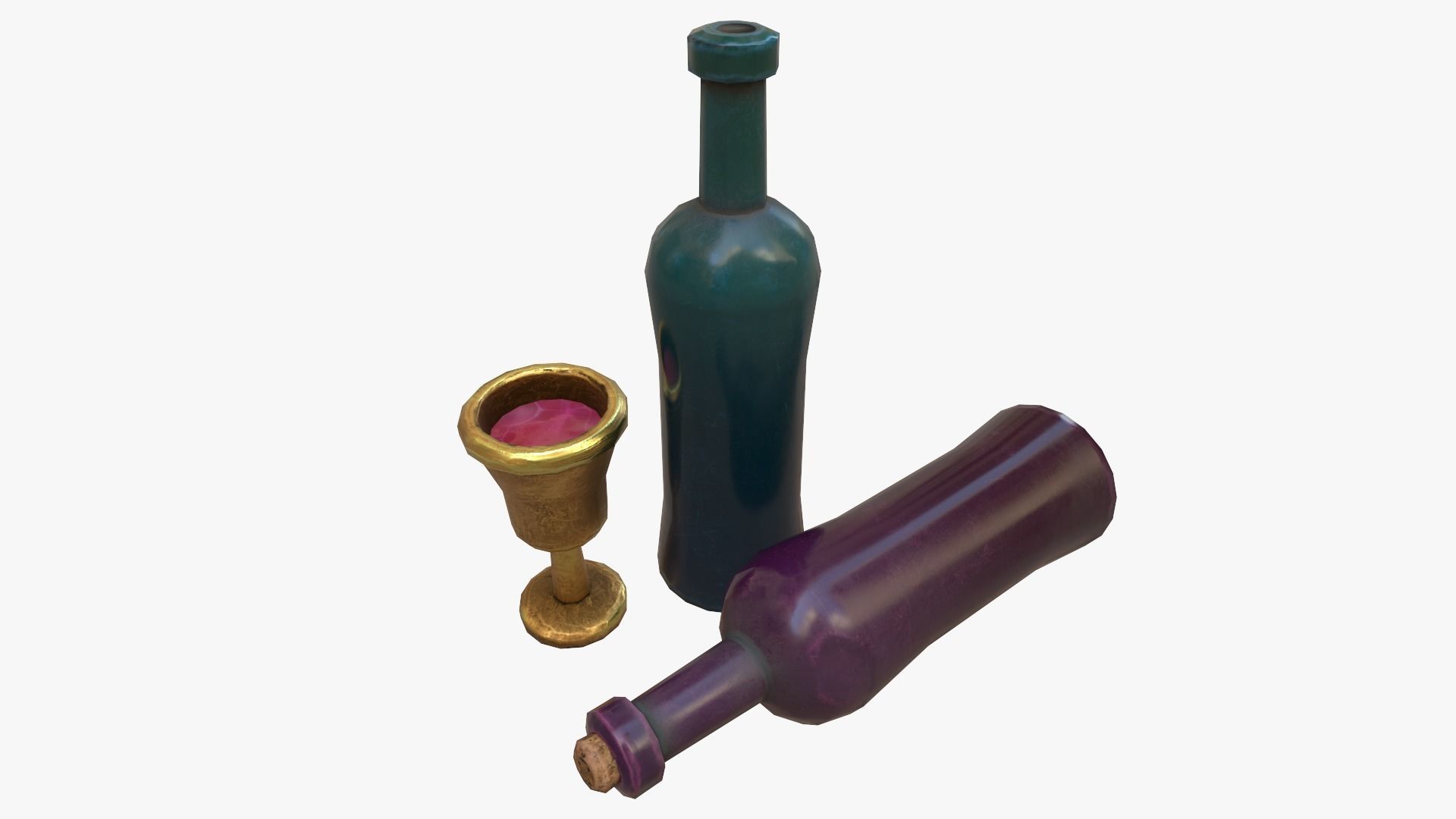 Stylaized Dishes  Low-poly 3D model_8