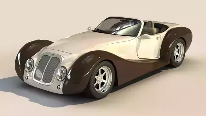 3D Generic Roadster Car With Realistic V-Ray Materials 3D model 3D model