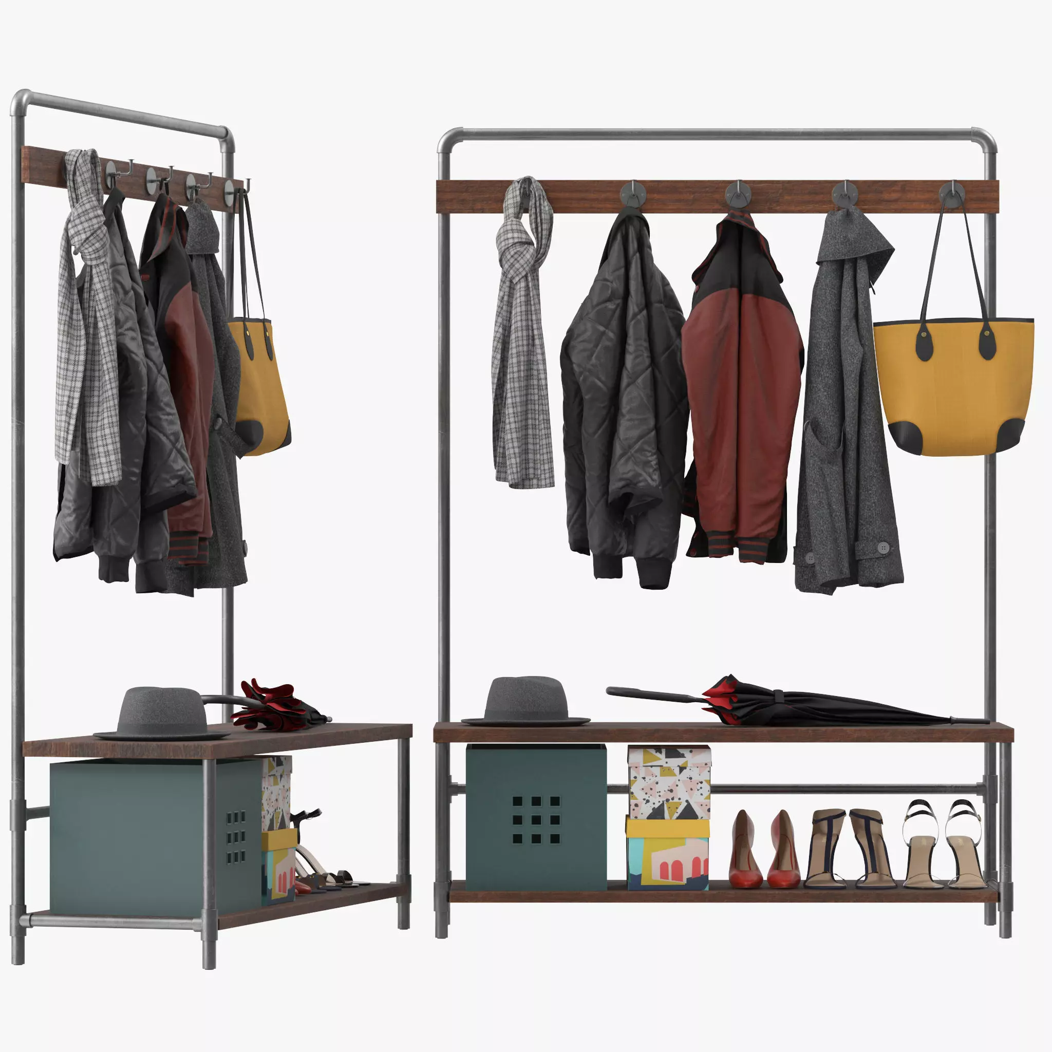 Pipeline Coat Rack 3D model