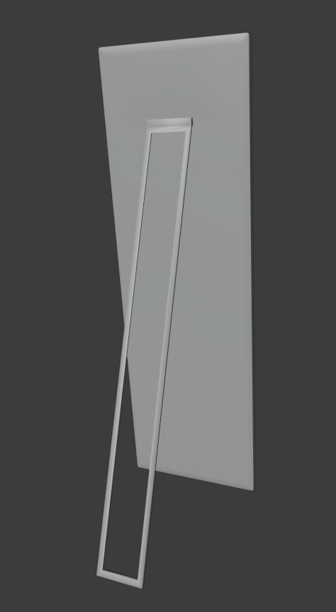 Free Standing Full Length Mirror 3D model_4