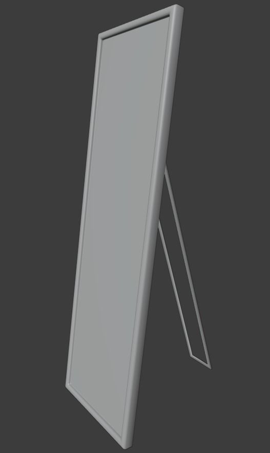 Free Standing Full Length Mirror 3D model_3