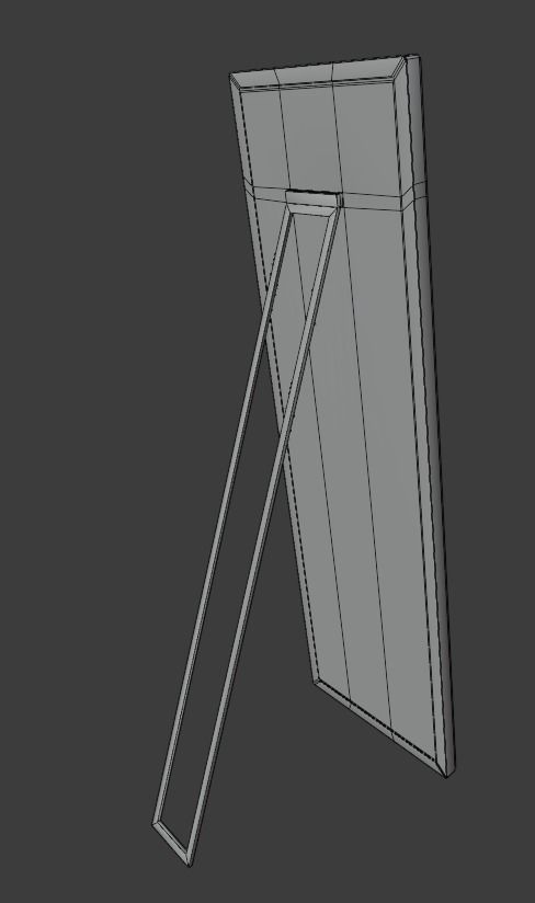Free Standing Full Length Mirror 3D model_6