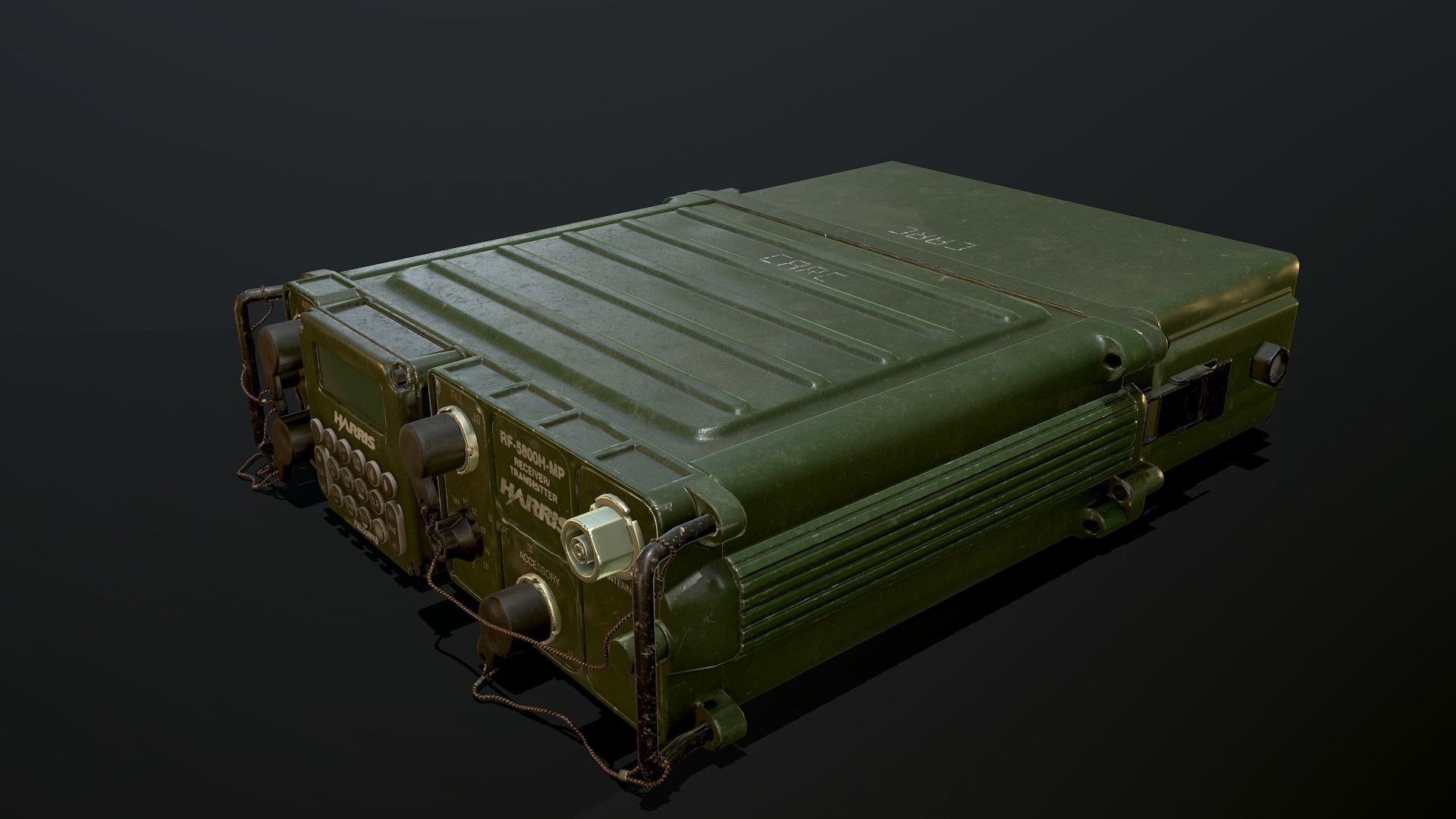 Harris rf-5800h-mp radio station Low-poly 3D model_5