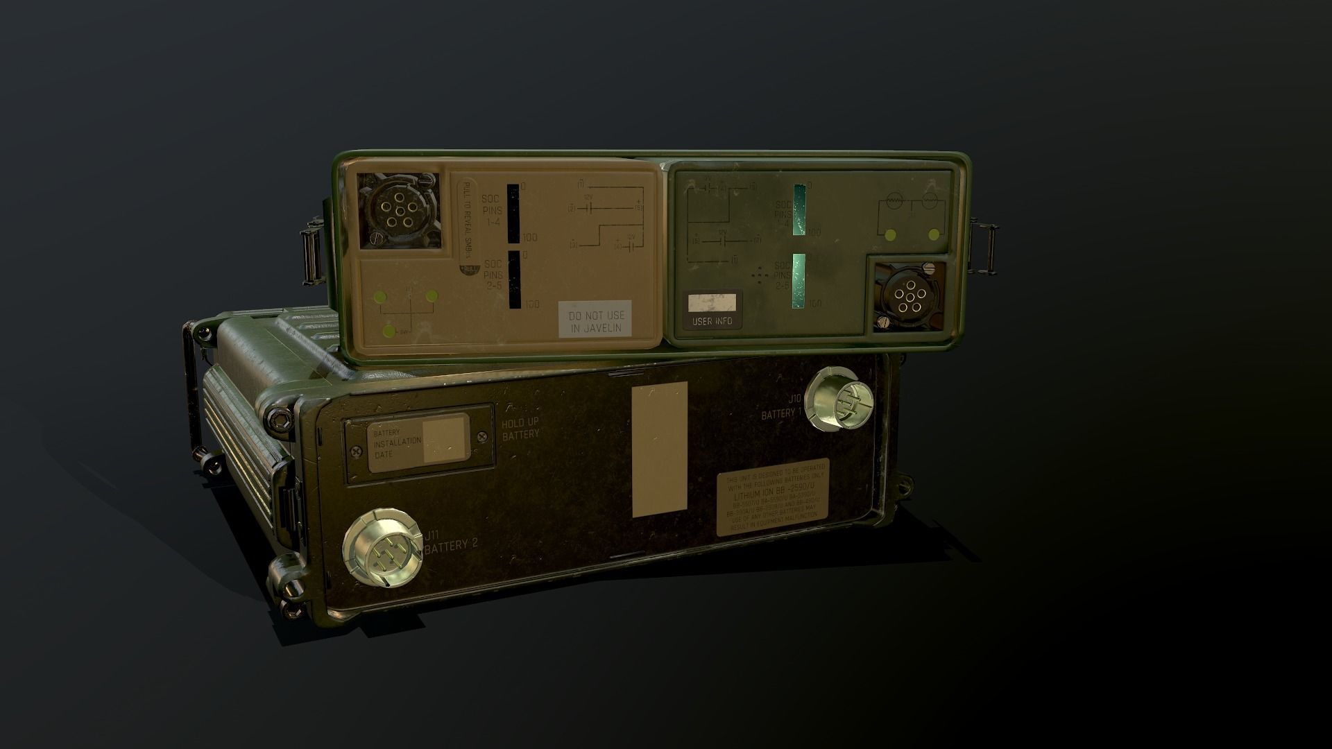 Harris rf-5800h-mp radio station Low-poly 3D model_7