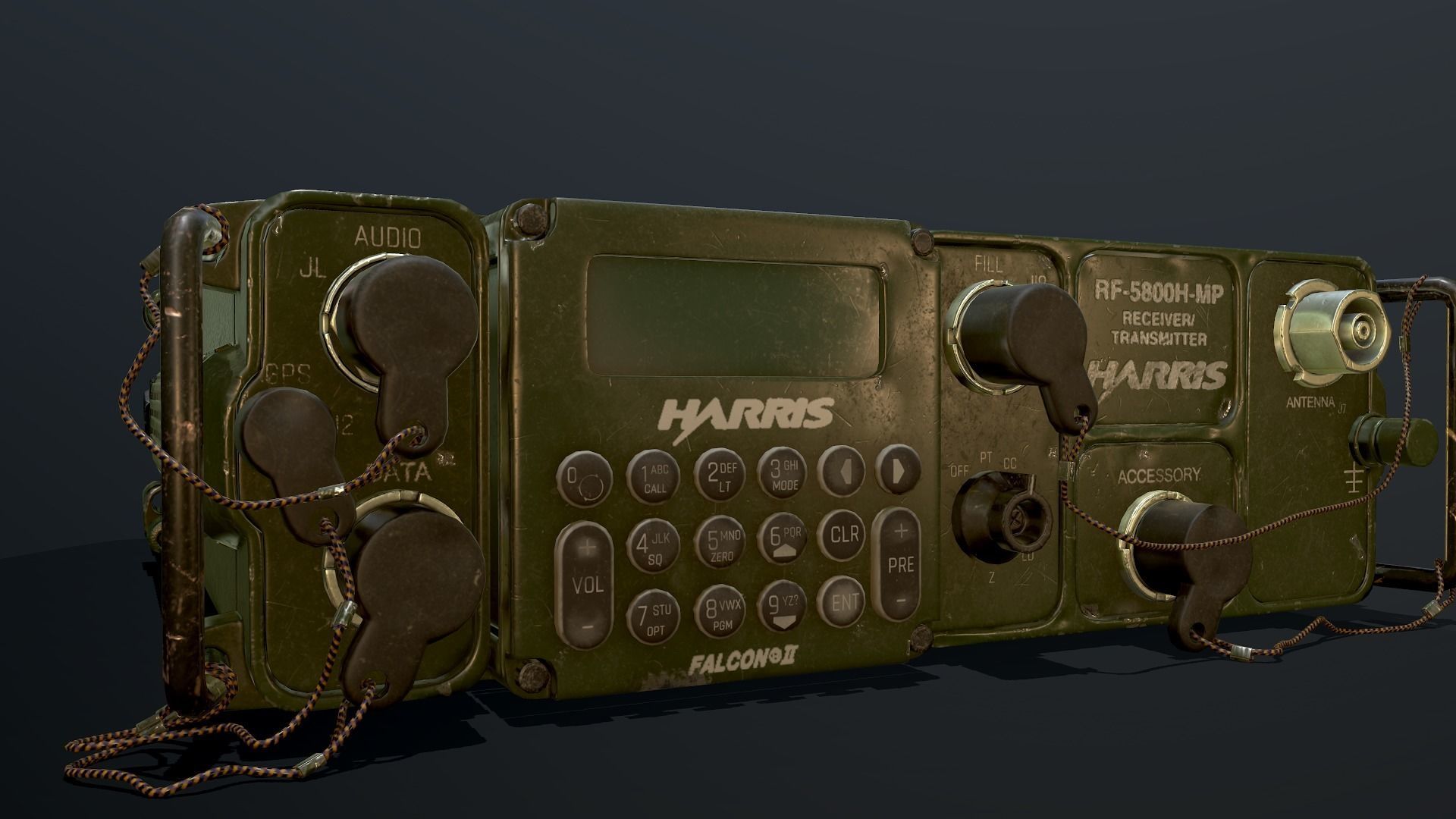 Harris rf-5800h-mp radio station Low-poly 3D model_3