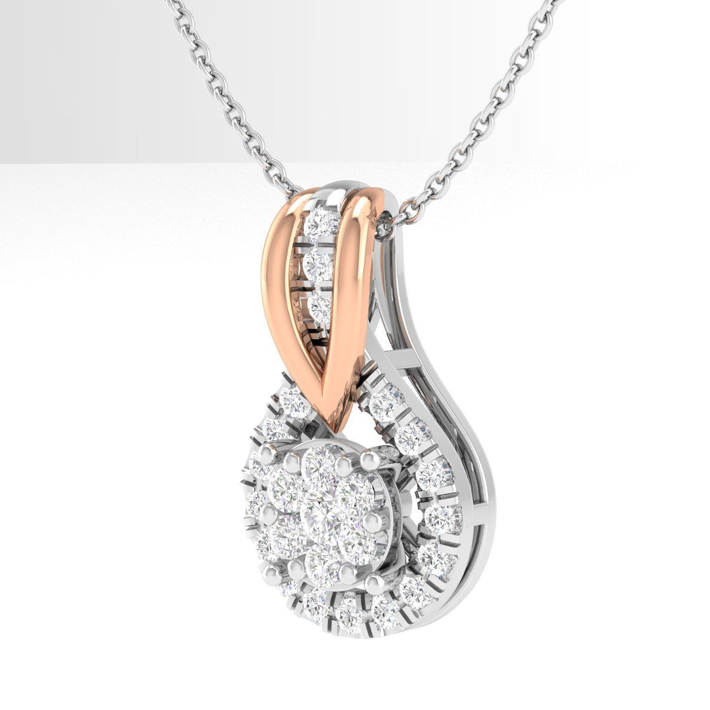 Women pendant 3dm stl render detail 3D print model_5