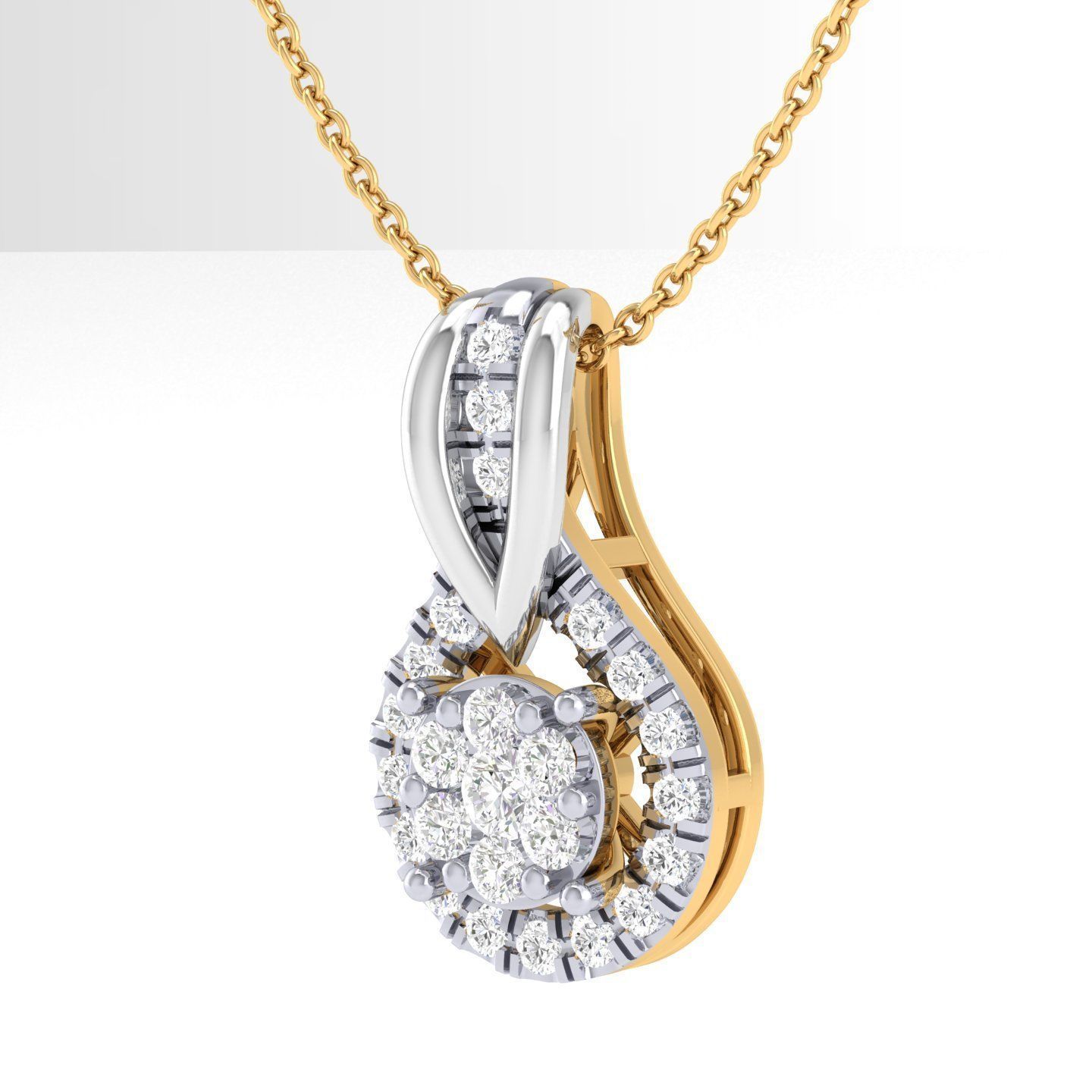 Women pendant 3dm stl render detail 3D print model_8