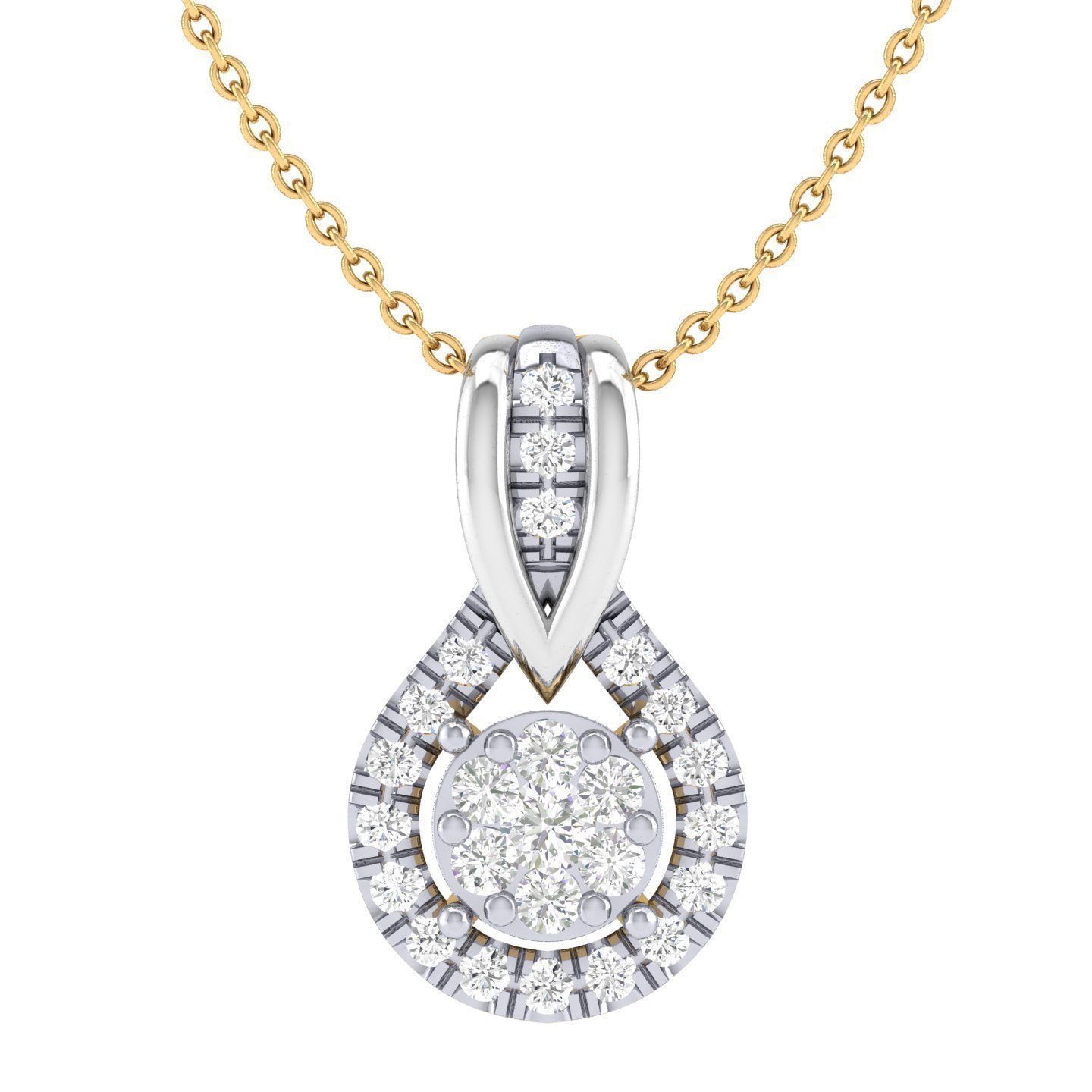 Women pendant 3dm stl render detail 3D print model_6