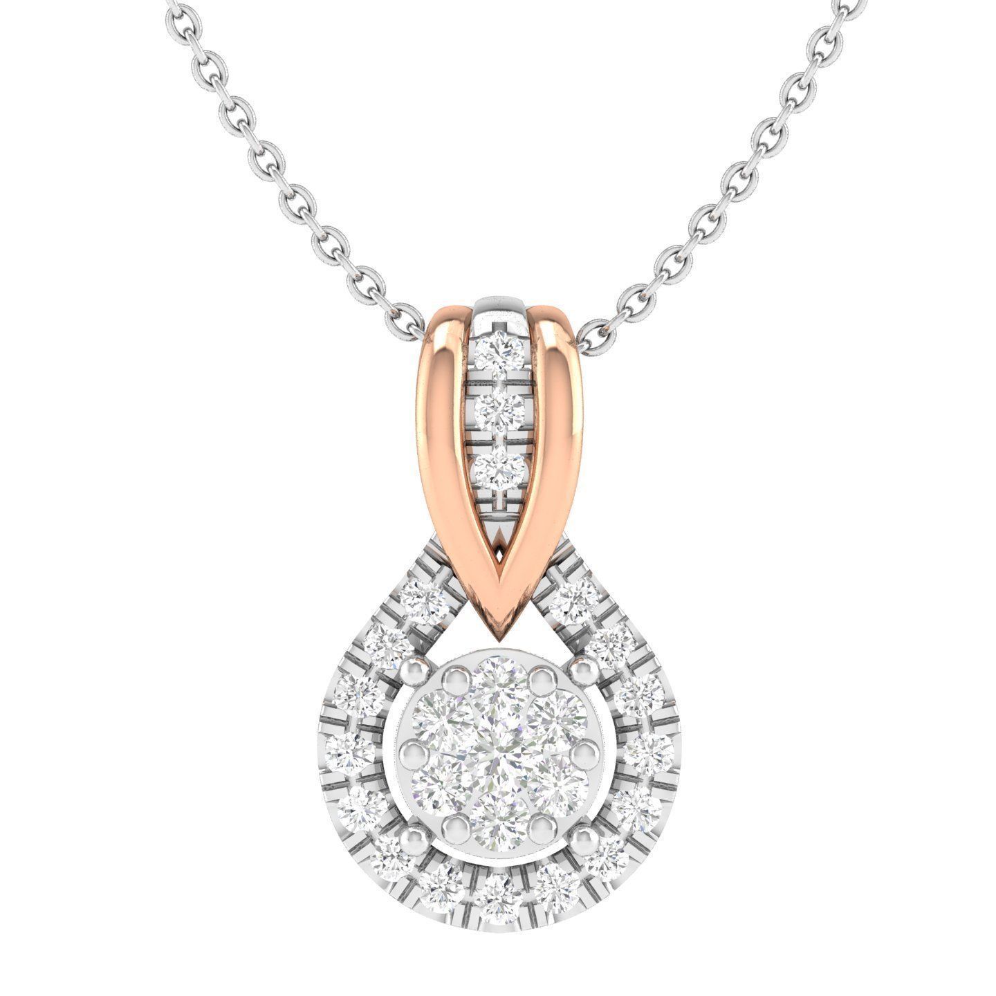 Women pendant 3dm stl render detail 3D print model_3