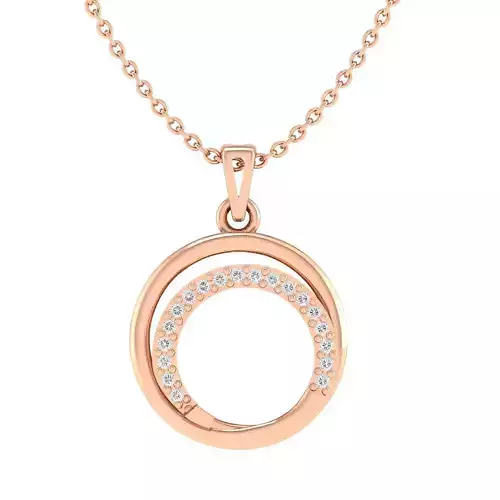 Women round pendant 3dm stl render detail