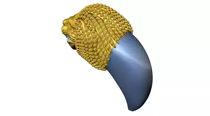 063 - Lion Nail Pendant 3D print model