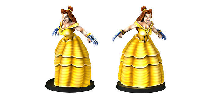 Beauty and the Beast 3D print model