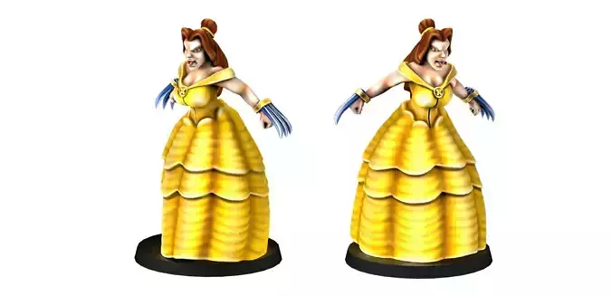 Beauty and the Beast 3D print model