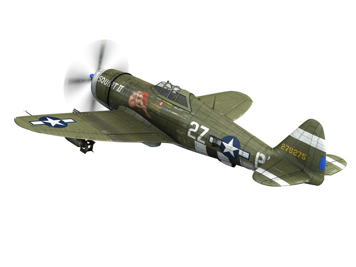 Republic P-47D Thunderbolt - Squirt II 3D model_3