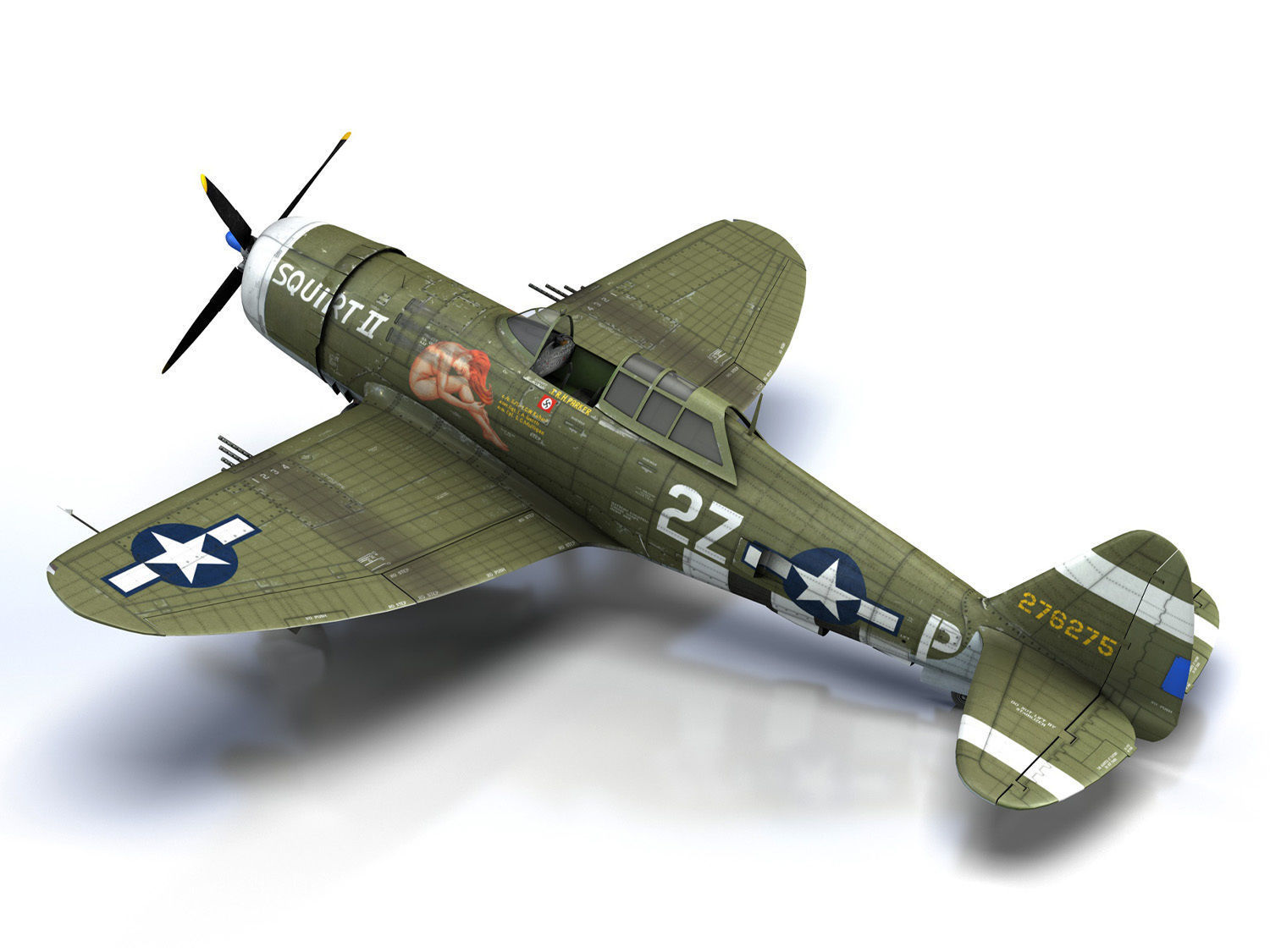 Republic P-47D Thunderbolt - Squirt II 3D model_12