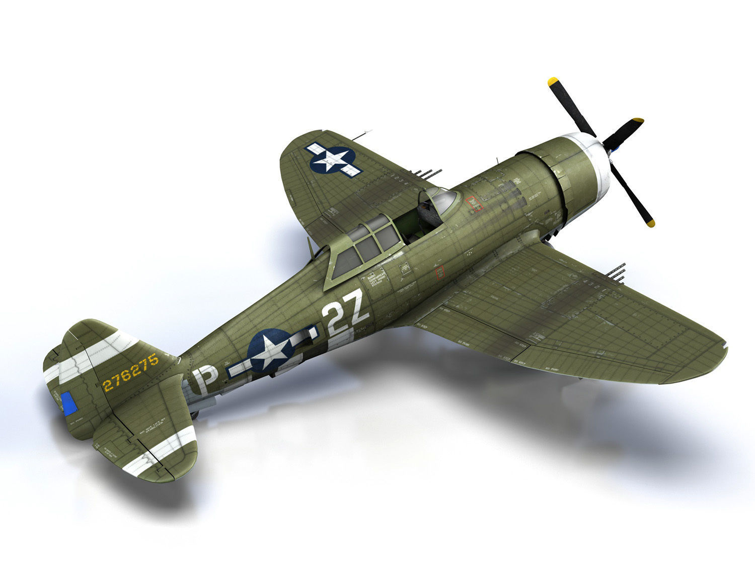 Republic P-47D Thunderbolt - Squirt II 3D model_13