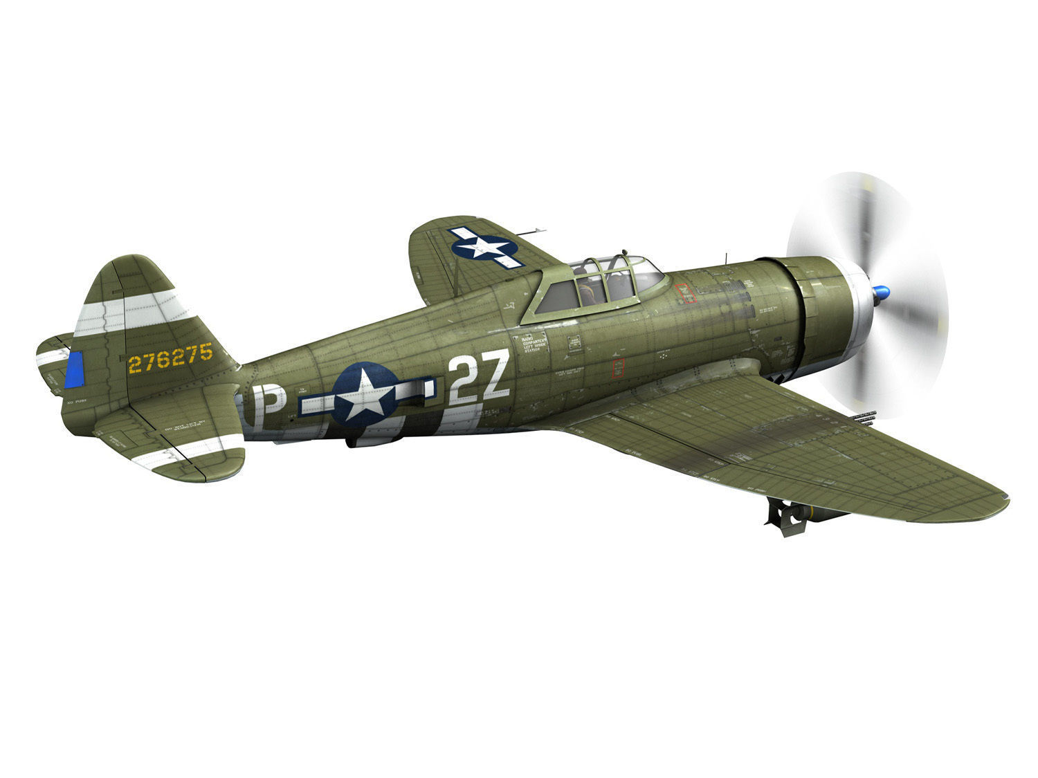 Republic P-47D Thunderbolt - Squirt II 3D model_6