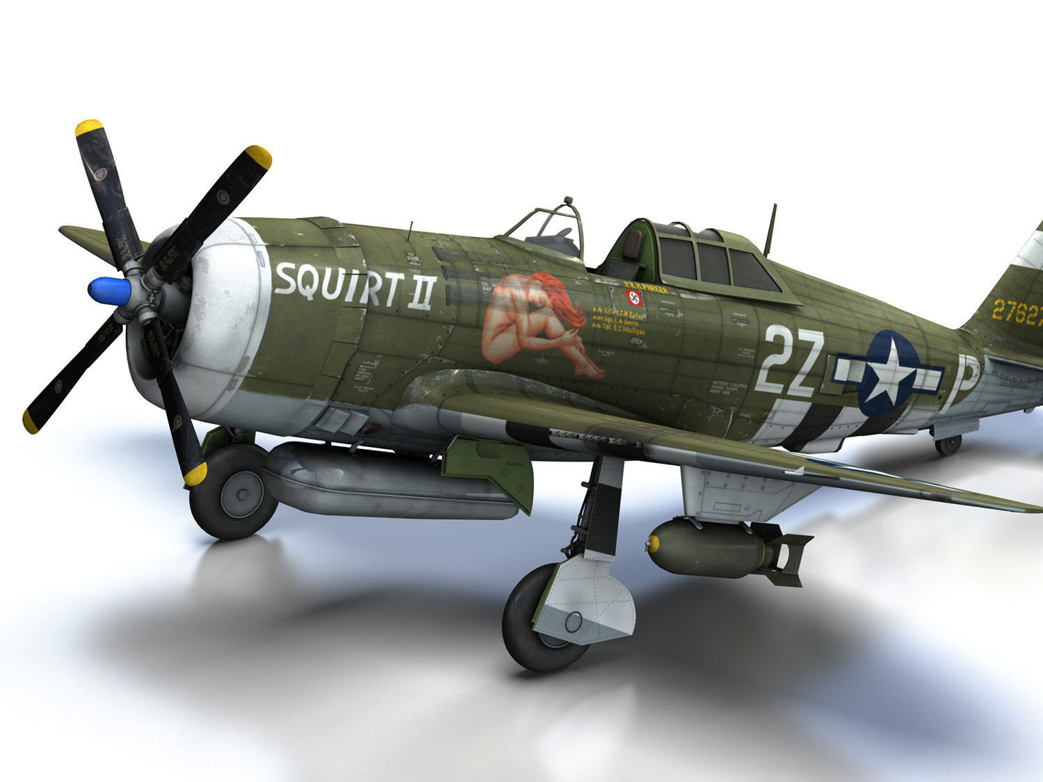 Republic P-47D Thunderbolt - Squirt II 3D model_16