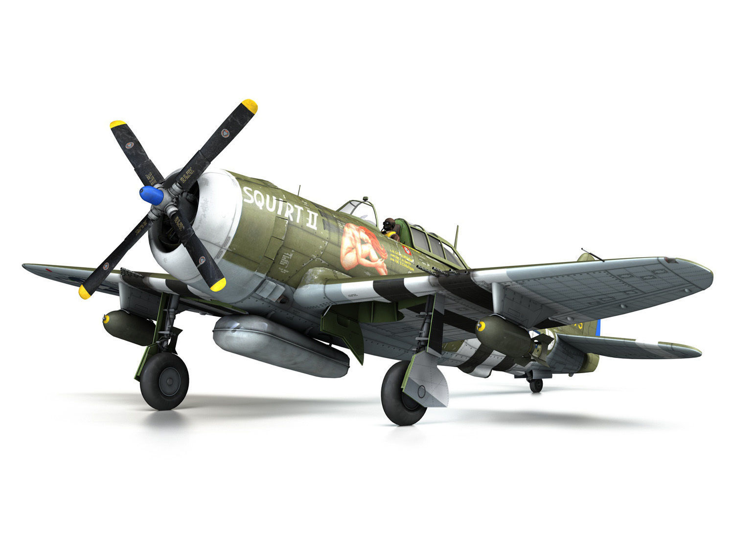 Republic P-47D Thunderbolt - Squirt II 3D model_9