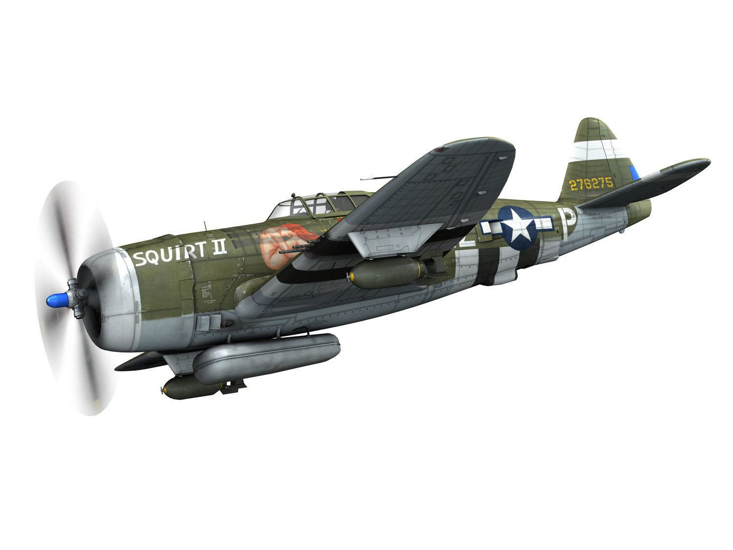 Republic P-47D Thunderbolt - Squirt II 3D model_2