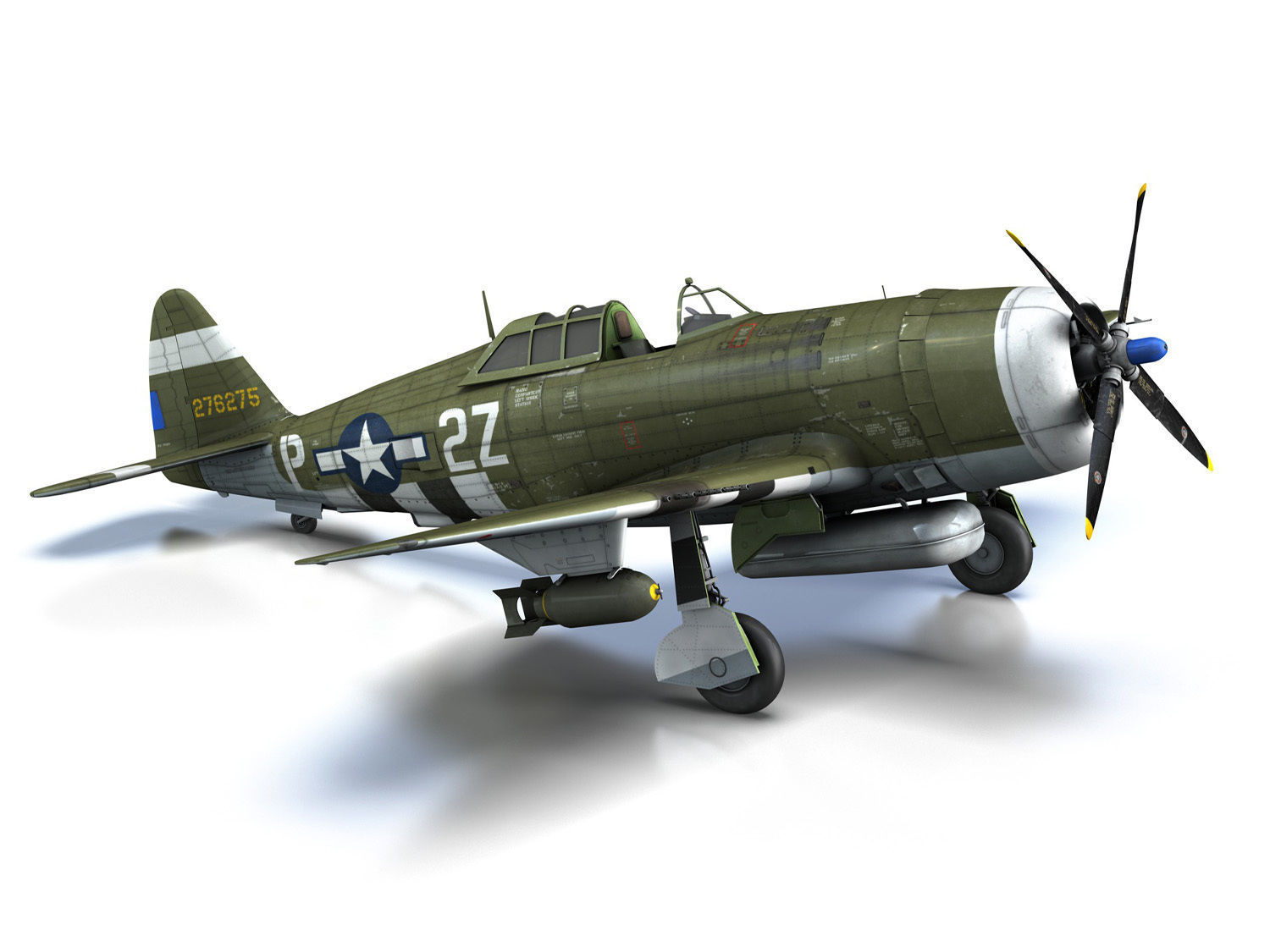 Republic P-47D Thunderbolt - Squirt II 3D model_14