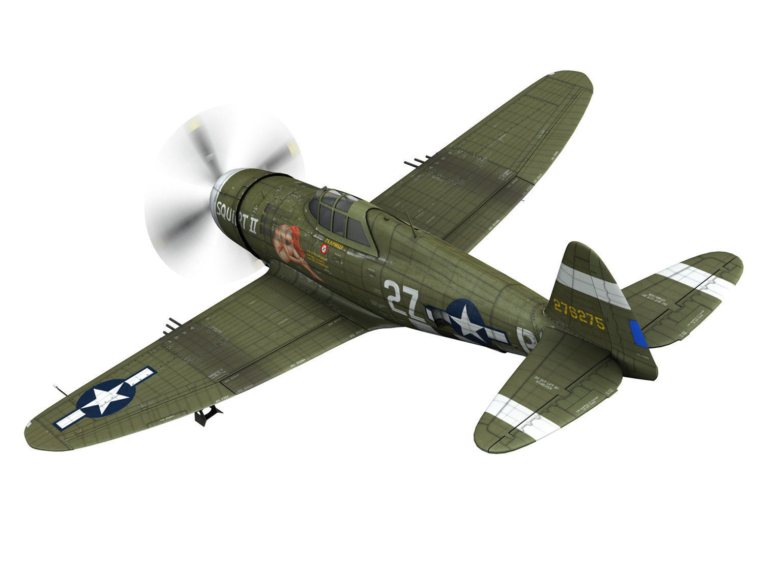 Republic P-47D Thunderbolt - Squirt II 3D model_4