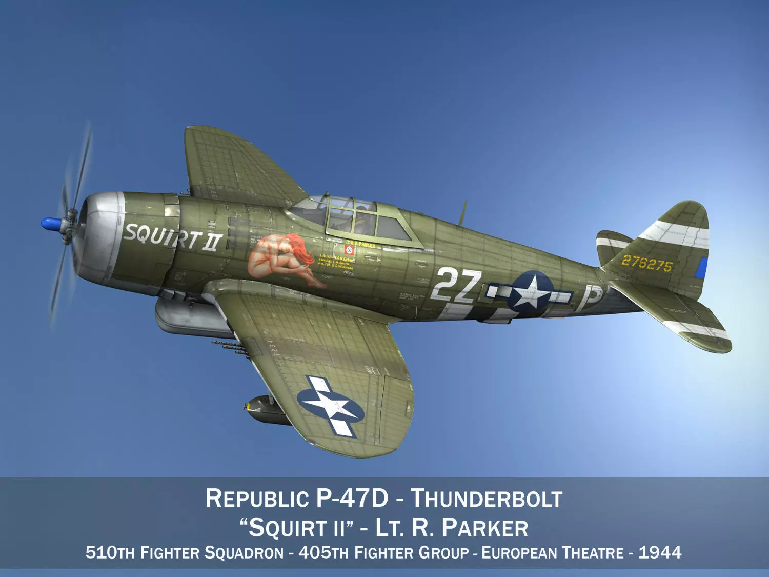 Republic P-47D Thunderbolt - Squirt II 3D model_0