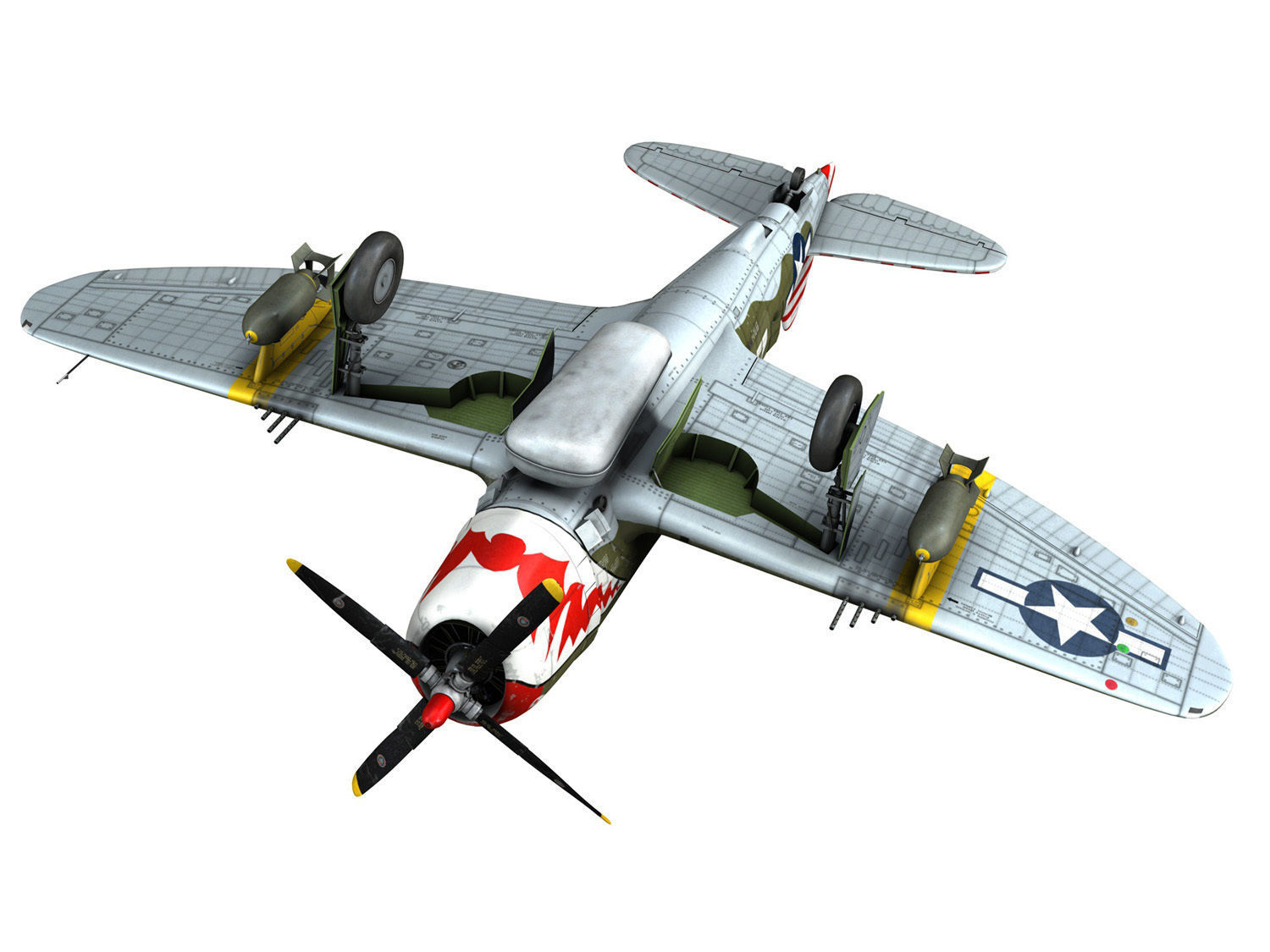 Republic P-47D Thunderbolt - 22  3D model_17