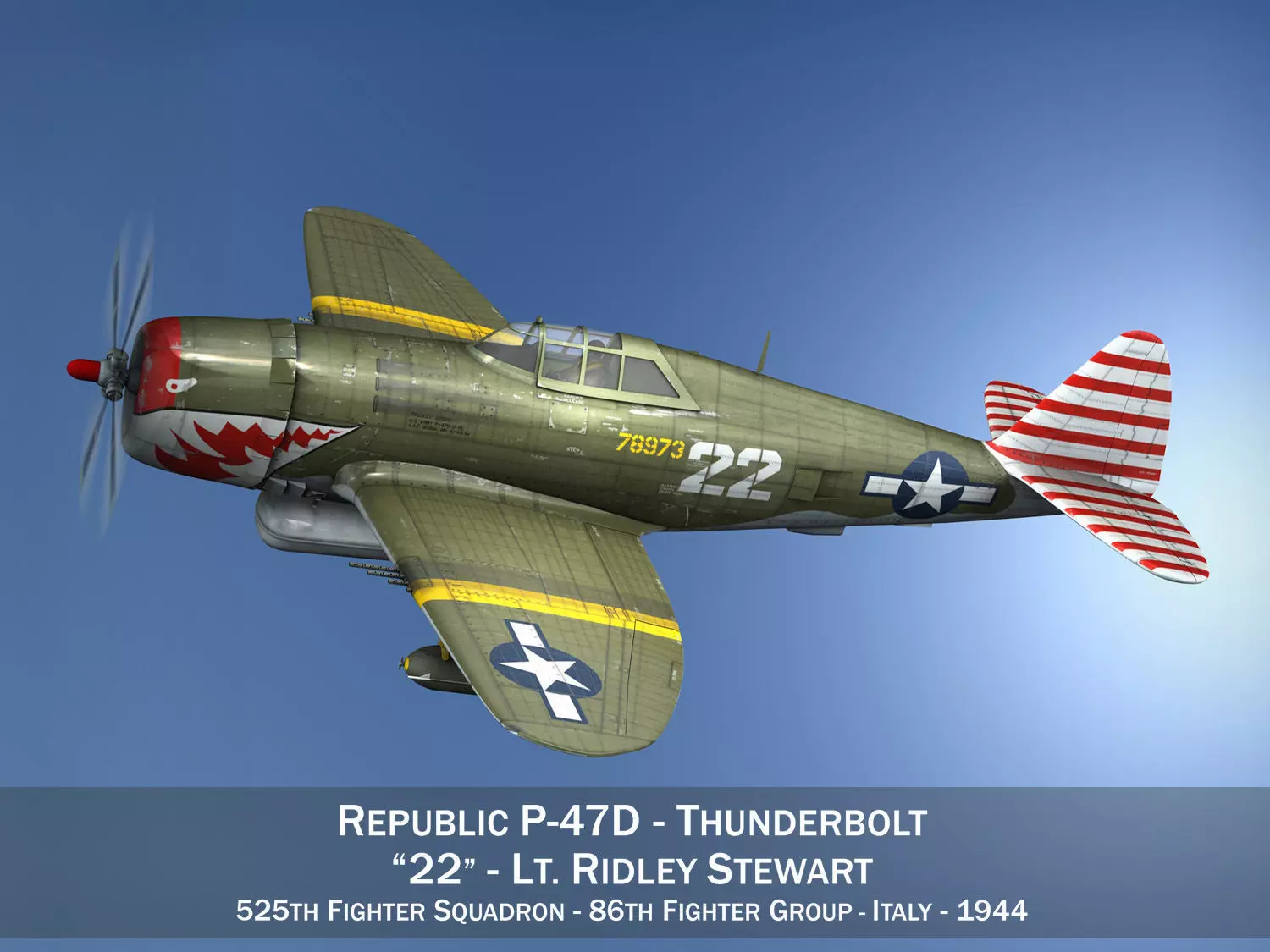 Republic P-47D Thunderbolt - 22  3D model_0
