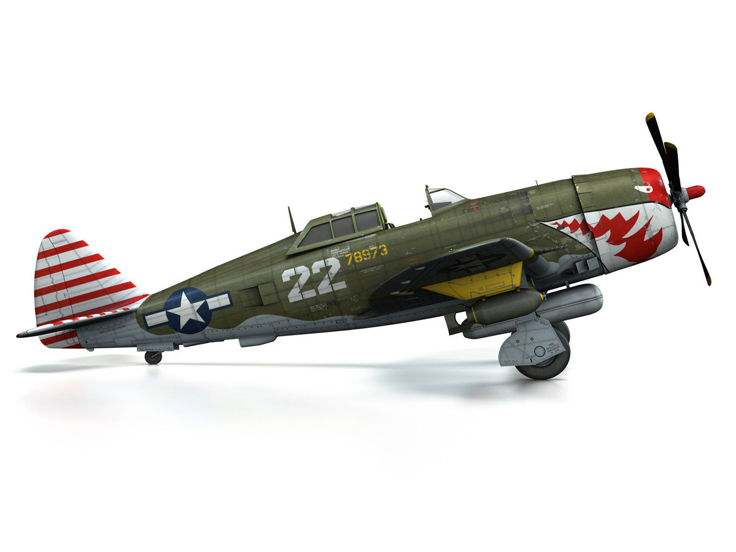 Republic P-47D Thunderbolt - 22  3D model_14