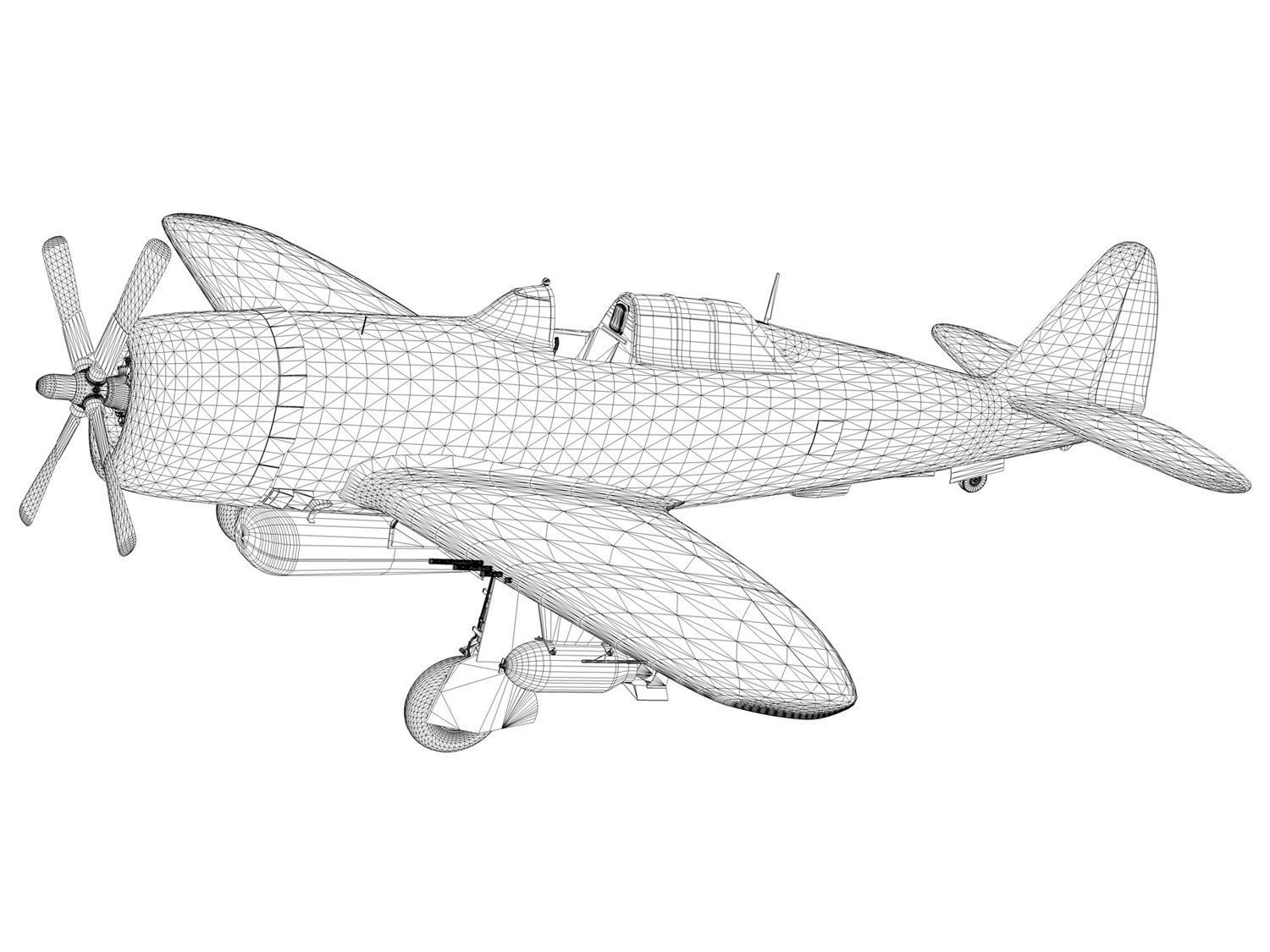 Republic P-47D Thunderbolt - 22  3D model_18