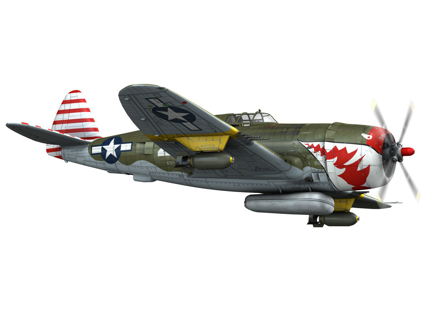Republic P-47D Thunderbolt - 22  3D model_7