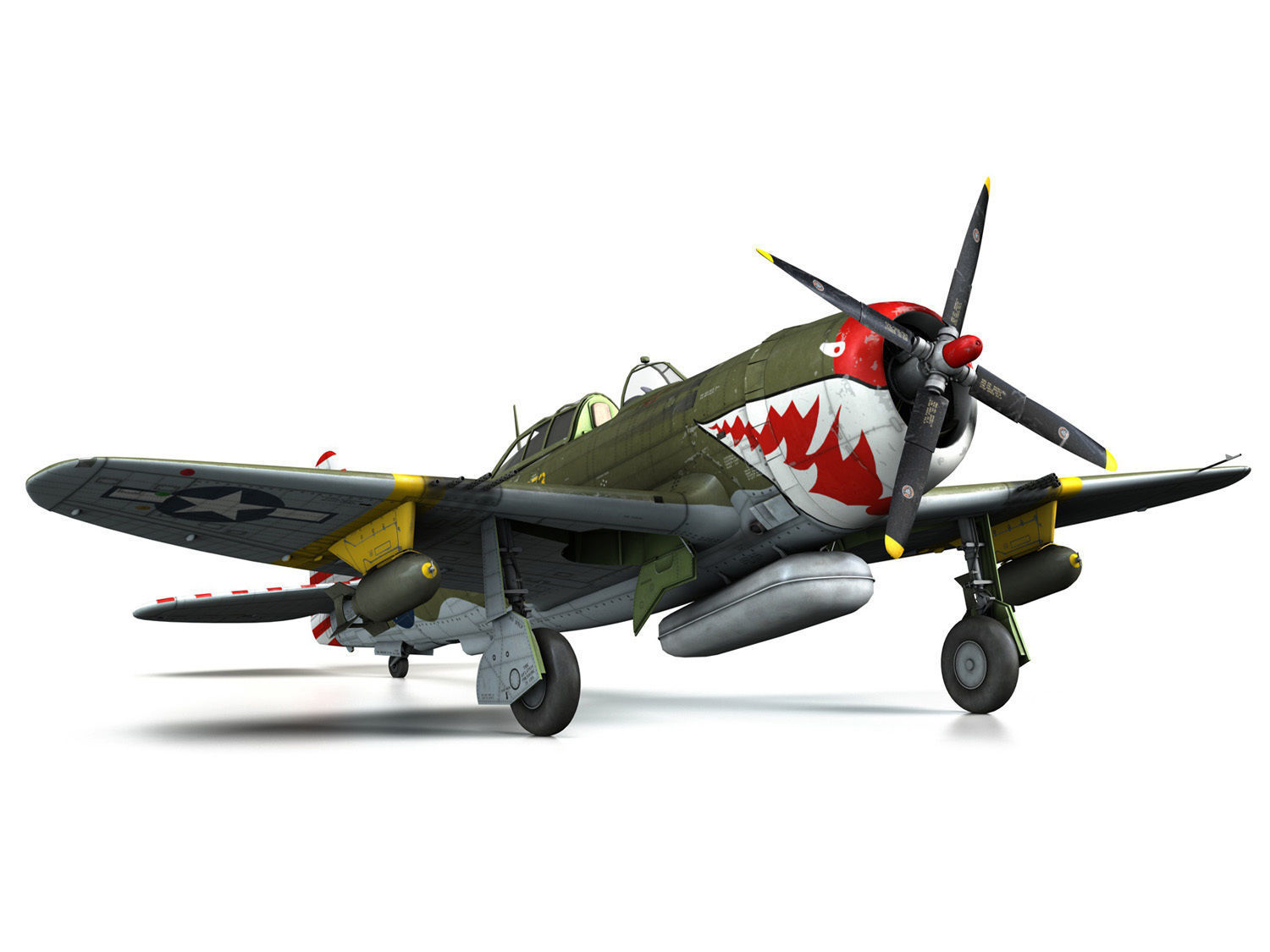 Republic P-47D Thunderbolt - 22  3D model_15
